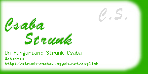 csaba strunk business card